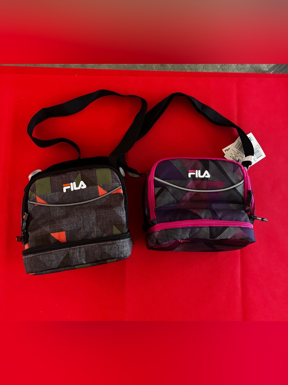 set of 2 Fila lunchboxes